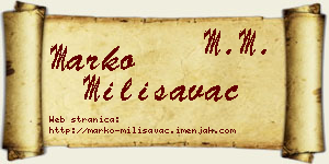 Marko Milisavac vizit kartica